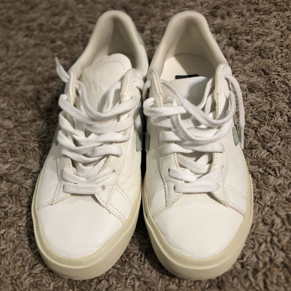 VEJA CAMPO CHROMEFREE LEATHER WHITE MATCHA sneakers - Picture 3 of 16